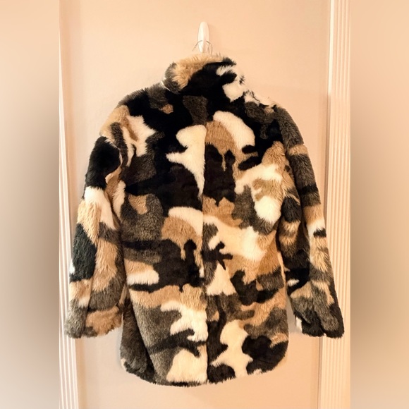 LA Coalition Vegan Faux Fur Penny Lane Animal Print Coat - Size Small - Picture 8 of 8